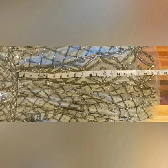 Lotus Threads Silver Beaded Dress, new with tags, size 12 - Picture 13 of 15